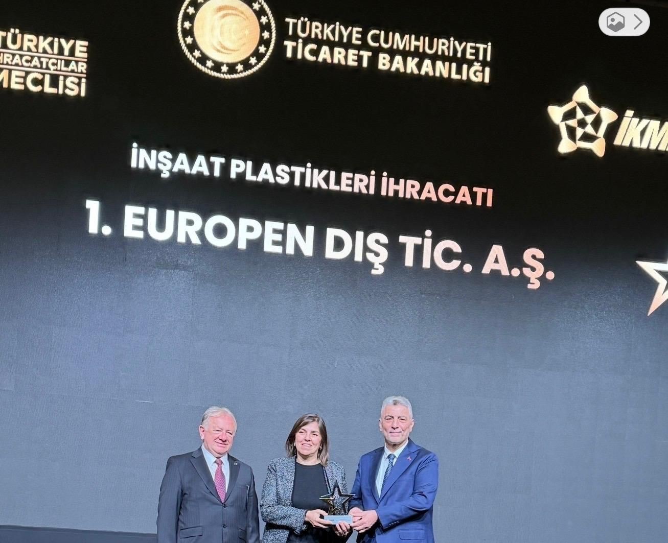 Europen’e büyük onur: İhracat şampiyonluğu ödülünü Bakan Ömer Bolat takdim etti
