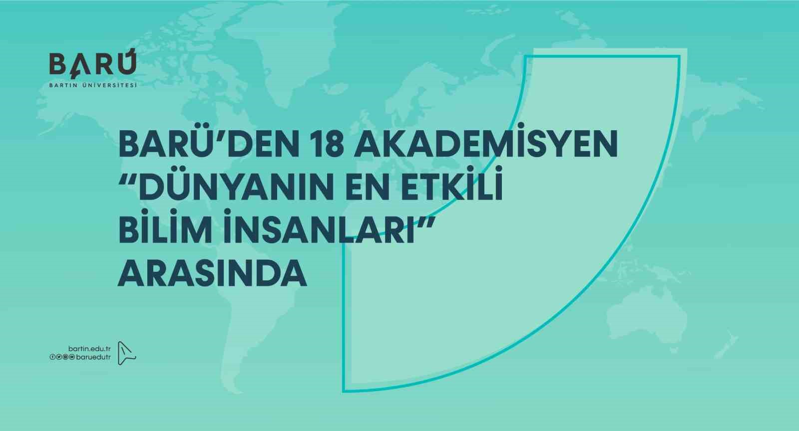 BARÜ’nün 18 akademisyeni dünyanın en etkili bilim insanları arasında
