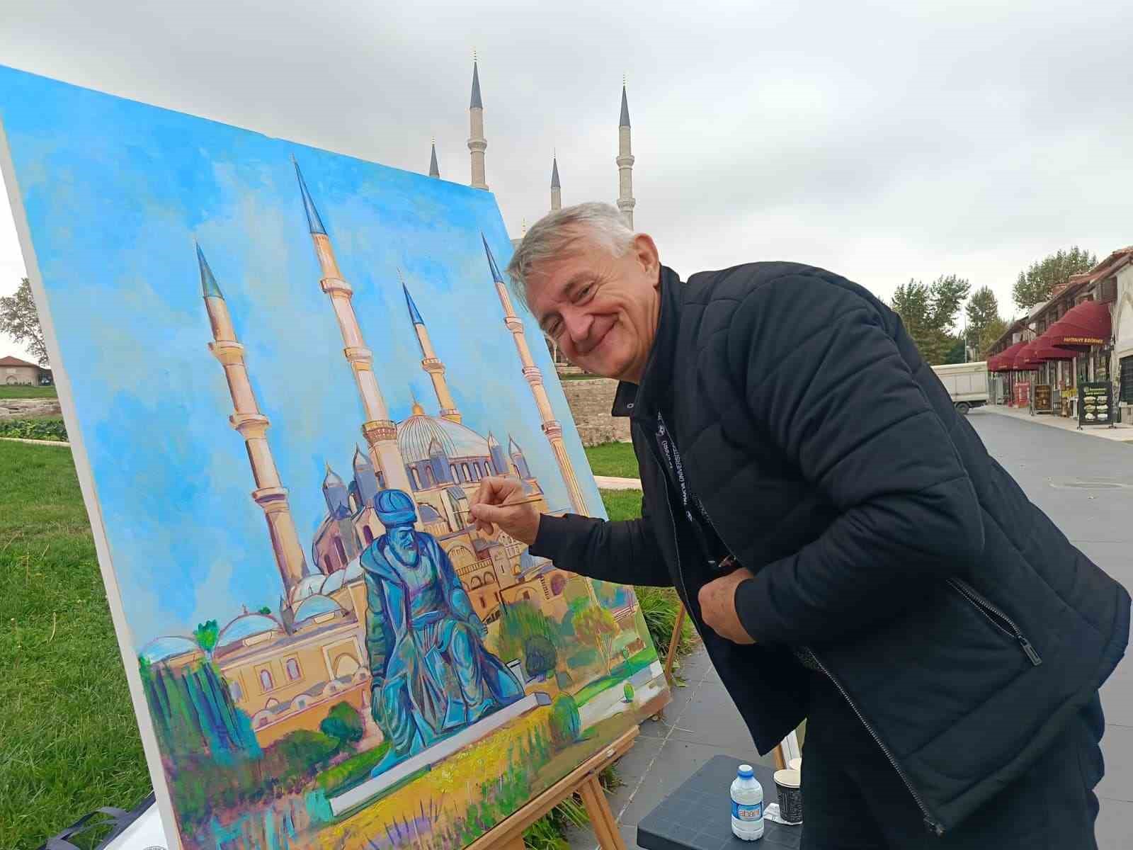 Edirne’de Mimar Sinan’ın şaheseri ressamlara ilham oldu
